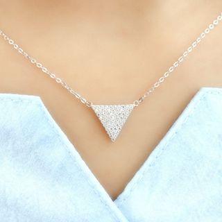 S925 Sliver Rhinestone Necklace