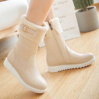 Fleece-trim Mid-calf Boots