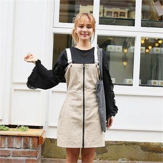Zip-up Mini Jumper Dress