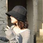 Plain Sun Hat Black - One Size (adjustable)