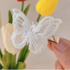 Butterfly Fabric Hair Clip White - One Size