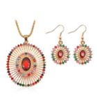 Rhinestone Dangle Earring 01-10350 - As Shown In Figure - One Size