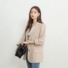 Single-breasted Loose-fit Linen Blazer