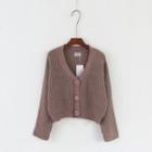 Cropped Chunky Knit Cardigan