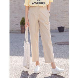 Plus Size Straight-cut Cotton Chino Pants
