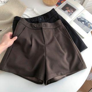 High-waist Woolen Casual Shorts