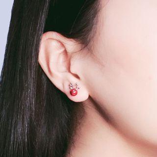 Bead Deer Earring 1 Pair - As Shown In Figure - One Size