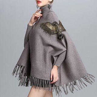 Sequined Bird Tasseled Cape