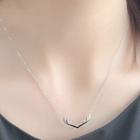 S925 Silver Antler Pendant Necklace