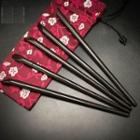Wooden Hair Stick Dark Brown - One Size