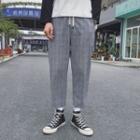 Houndstooth Cropped Tapered Pants
