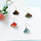 Print Fan Earring