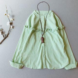 Ruffled Linen Blouse