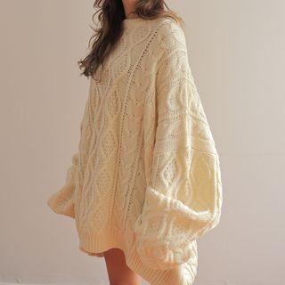 Rib-knit Long Sweater