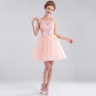 Crochet Sleeveless A-line Mini Prom Dress