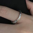 Twisted Lettering Sterling Silver Open Ring Ring - Silver - One Size