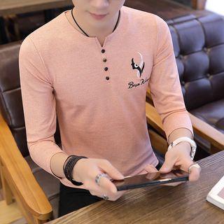 V-neck Long-sleeve T-shirt (various Designs)