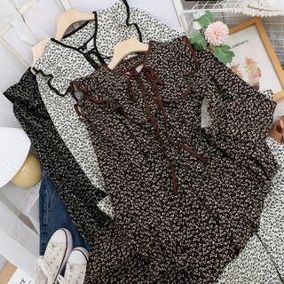 Color-block Floral Dress