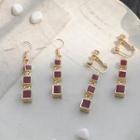 Glaze Cube Dangle Earring