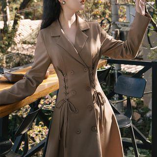 Long-sleeve Double Breasted A-line Dress (various Designs)