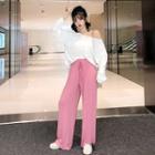 Long-sleeve T-shirt / Wide Leg Pants / Set