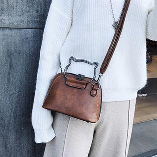 Cat Shape Handle Crossbody Bag