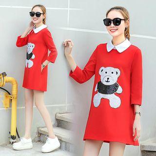 Bear Print Shift Dress