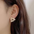 Rhinestone Triangle Earring Fe2057 - Gold - One Size