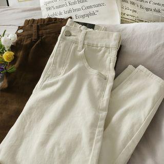 Elastic High-waist Slim-fit Jeans