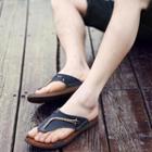 Genuine-leather Flip-flops