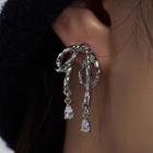 Bow Alloy Earring Stud Earring - 1 Pair - Silver - One Size