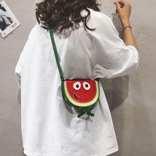 Faux Leather Watermelon Crossbody Bag As Shown In Figure - One Size