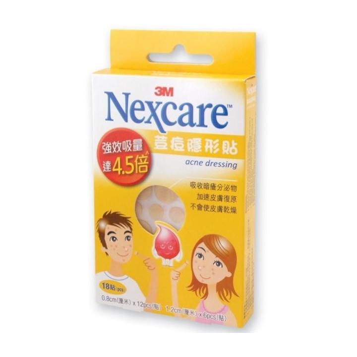 3m - Nexcare Acne Dressing 18 Pcs 0.8cm X 12 + 1.2cm X 6
