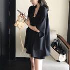 Set: Short-sleeve Double Breasted Blazer + Shorts + Top