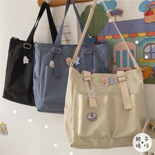 Pocket Detail Crossbody Bag / Bag Charm / Set
