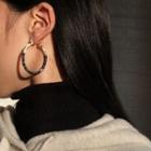 Two-tone Alloy Hoop Earring