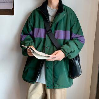Fleece Lined Two Tone Zip Jacket