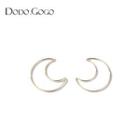 Moon Alloy Earring 1 Pair - Gold - One Size
