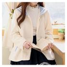 Sailor-collar Contrast-trim Jacket