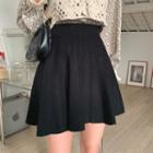 Cable-knit Mini Flare Skirt