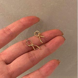 Knot Stud Earring 1 Pair - Gold - One Size
