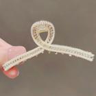 Faux Pearl Hair Clamp Ly1390 - White & Gold - One Size