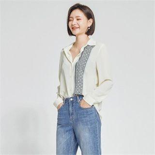 Pattern-detail Shirt