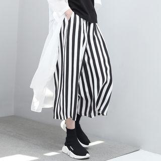 Wide-leg Striped Culottes