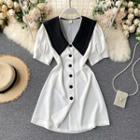 Color Block Peter Pan Collar Dress