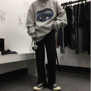 Straight Leg Slit Dress Pants