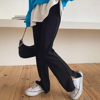 Slit-side Straight-cut Sweatpants