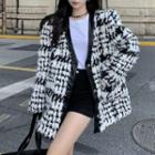 Tweed Coat Tweed - Black & White - One Size