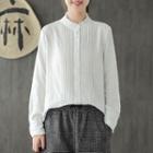 Dotted Pleated Shirt As Shown In Figure - One Size