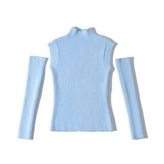 Set: Sleeveless Knit Top + Arm Sleeve